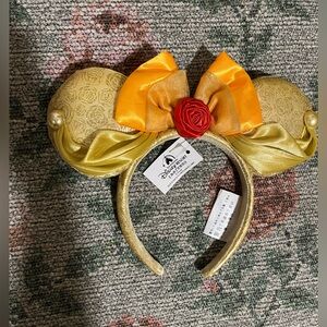Disney Beauty & the Beast Belle Minnie Mouse Ears Headband 💛✨ NWT
